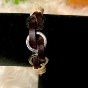NWT! Men Brown & Silver braided Bracelet!